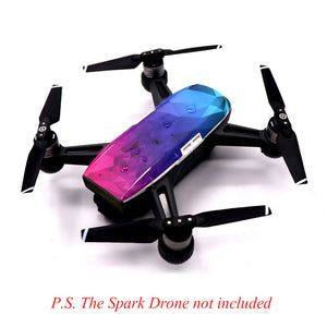 6PCS FPV Drone Protective Luxury Carbon Fiber Sticker Skin Cover Waterproof Sticker for DJI Spark RC Drone